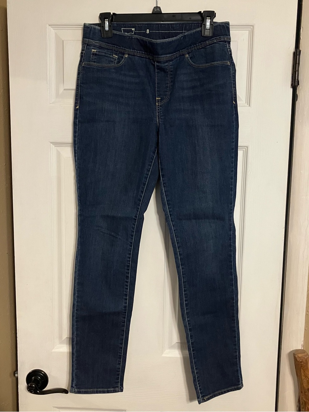 Levis Pull-On Denim Leggings Dark Wash Skinny Jeans Jeggers Size 8